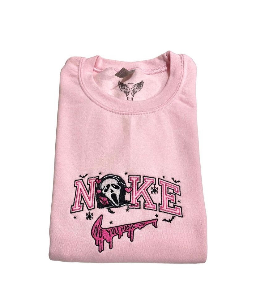 Ghostface No You Hang Up Embroidered Sweatshirt