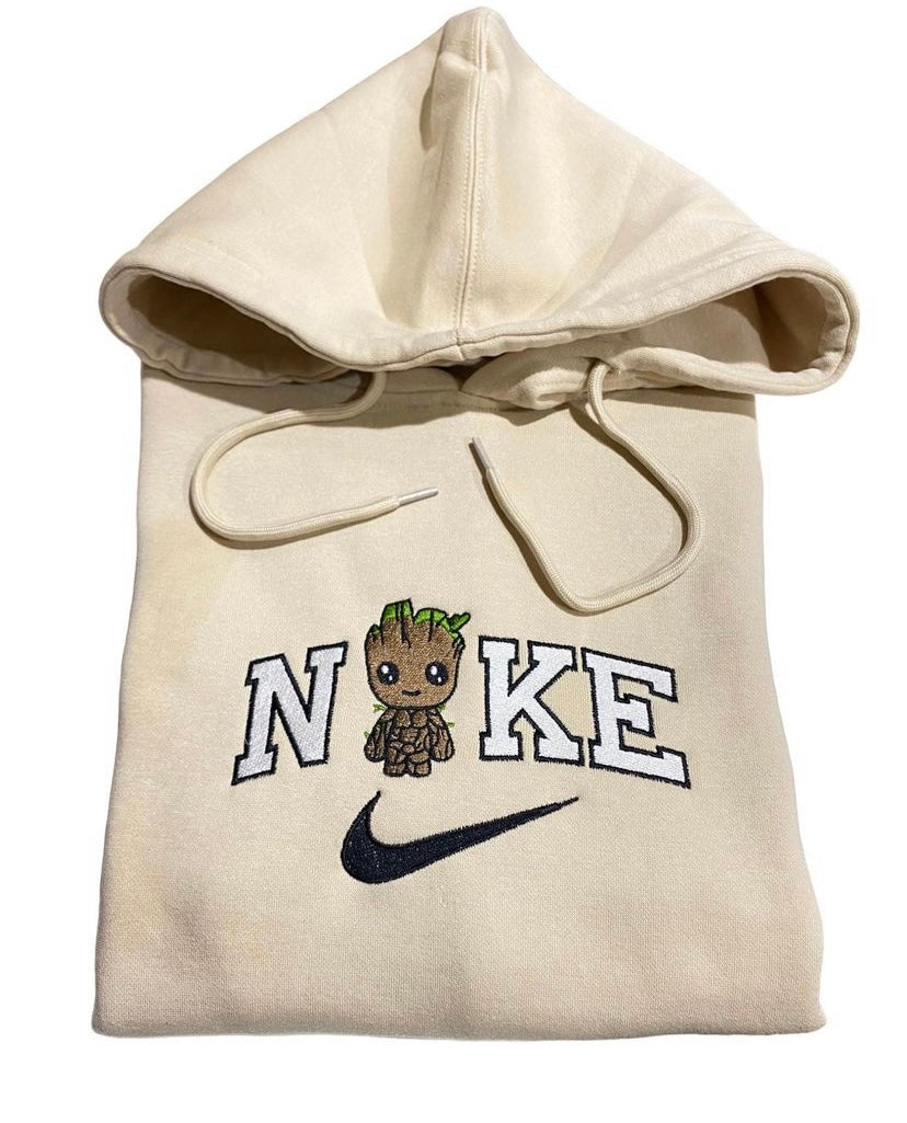 Groot Custom Embroidered Sweater Hoodie/Crewneck