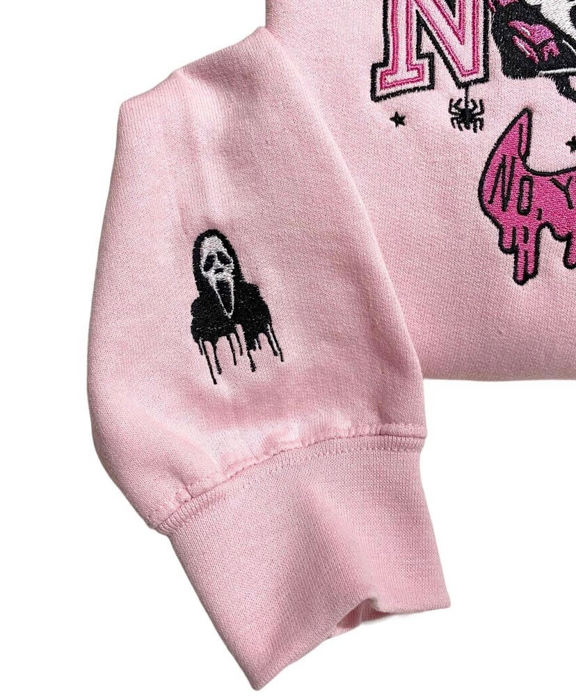 Ghostface No You Hang Up Embroidered Sweatshirt