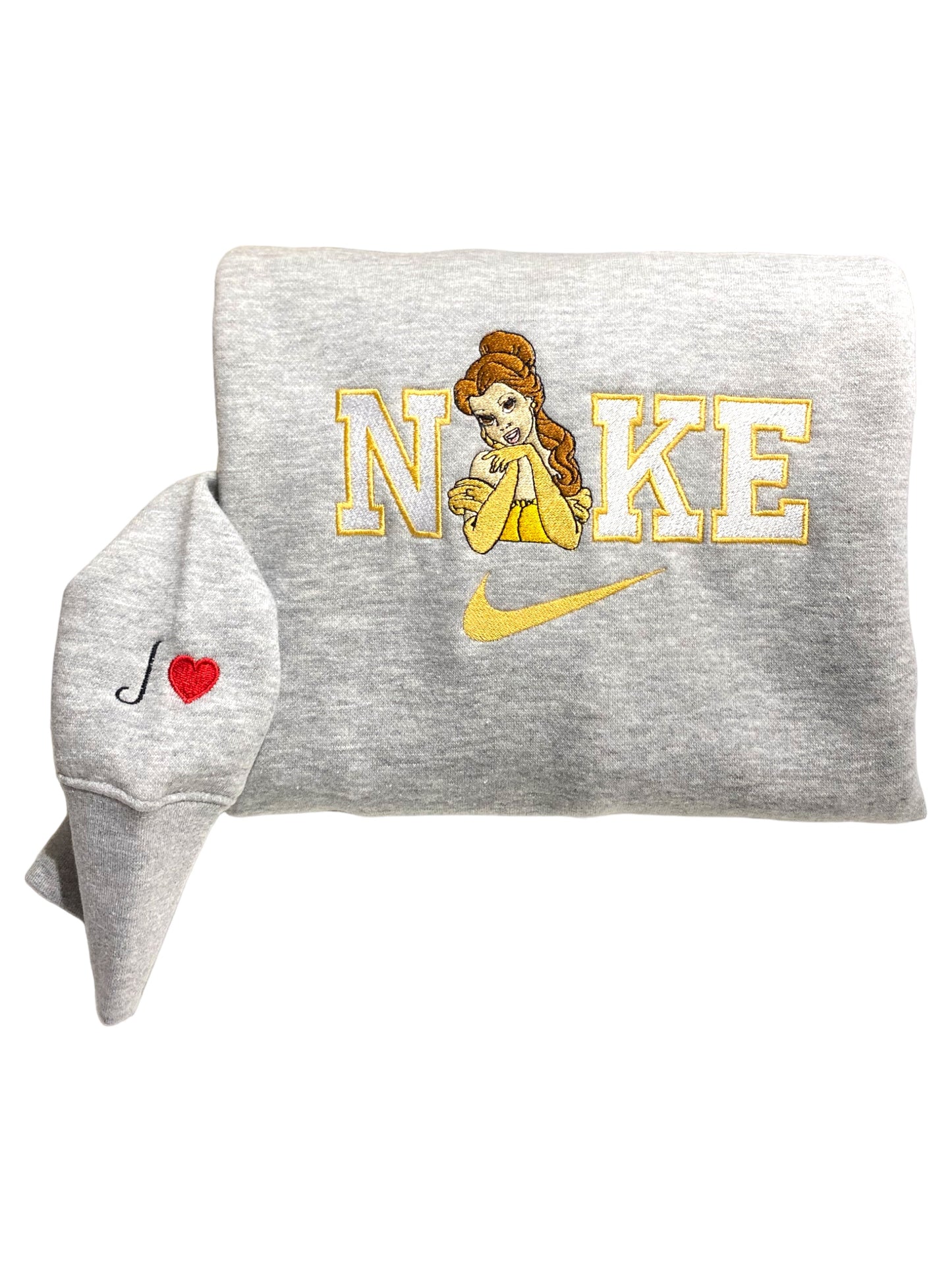 Beauty Beast and Chip Embroidered Sweater