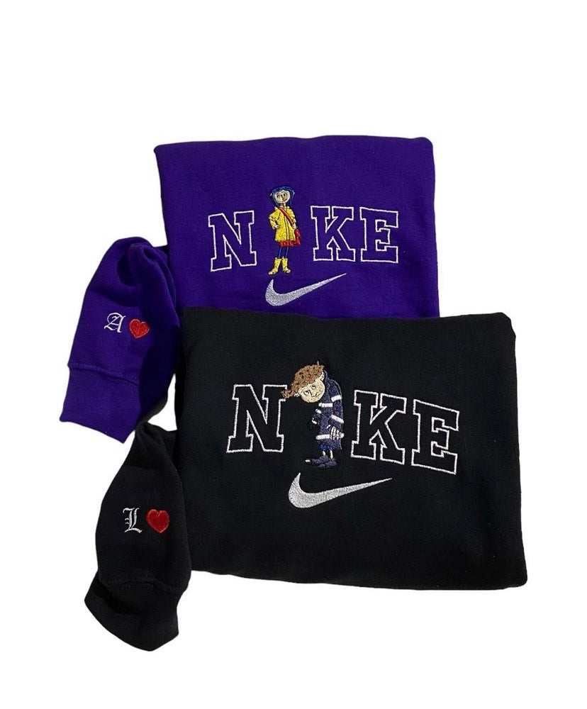 Coraline and Wybie Custom Embroidered Sweater