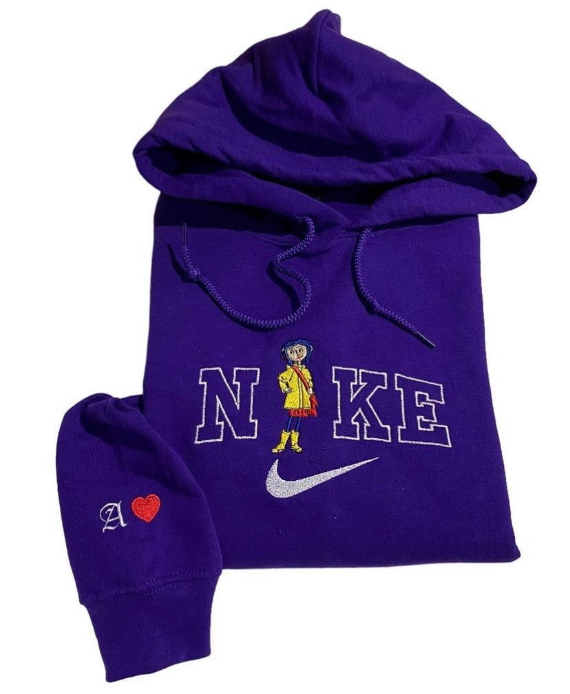 Coraline and Wybie Custom Embroidered Sweater