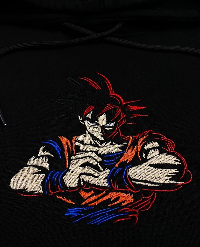 Goku Embroidered Custom Sweater