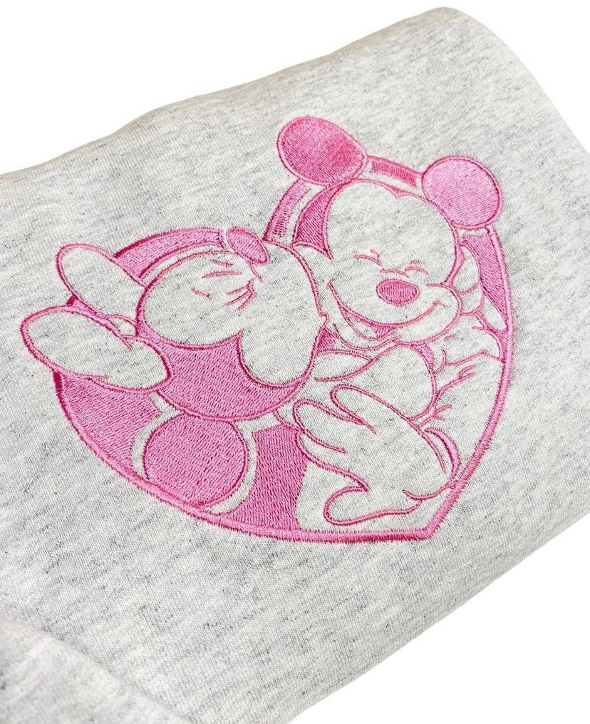 Sweethearts Mickey and Minnie Embroidered Sweatshirt